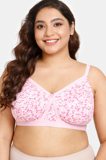 Buy Rosaline Everyday Double Layered Non Wired Full Coverage Super Support Bra - Lucent White